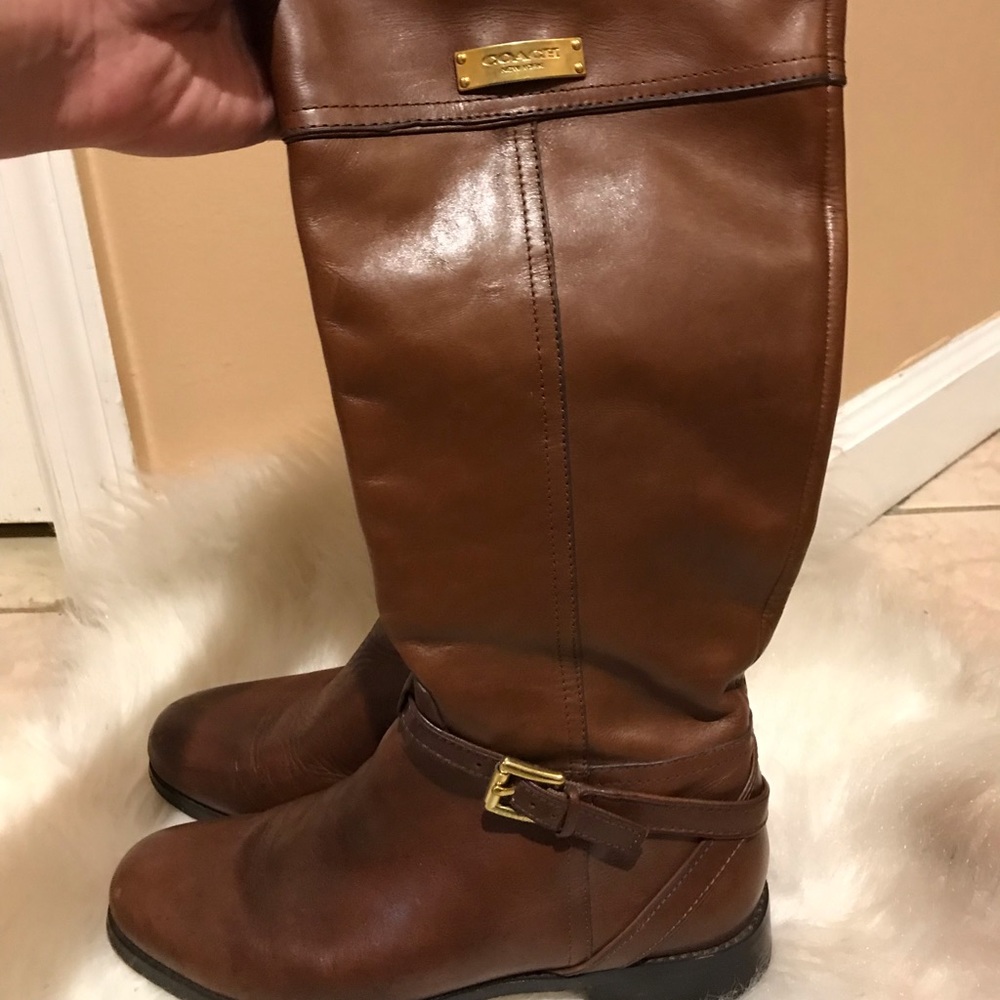 Coach brown leather boots - Picture 2 of 4